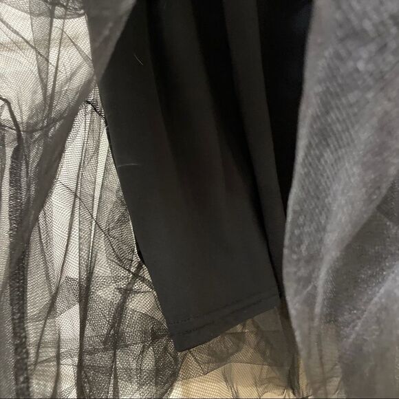 Junie Blake Tardis Black Velvet Dress With Black Tulle Skirt Goth Fairycore M - Picture 8 of 14